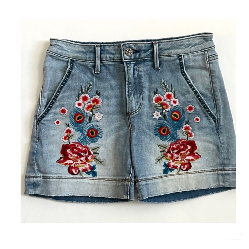 Driftwood Jordy Embroidered Floral Shorts Sz 25